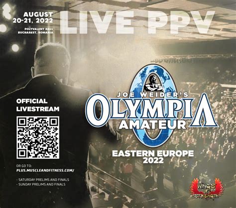 2022 Olympia Amateur Eastern Europe Ppv Replay Wings Of Strength