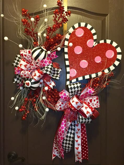 Valentines Day Heart Red Painted Grapevine Wreath Diy Valentines Day