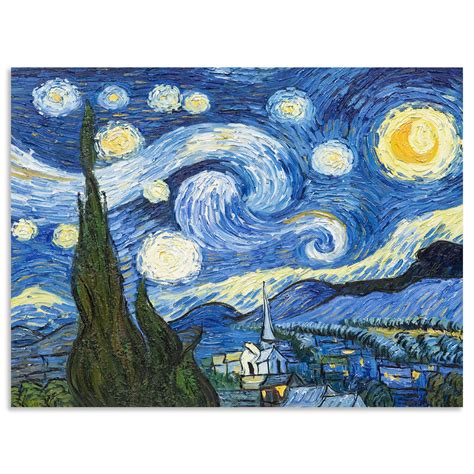 Van Gogh Starry Night Embellished Canvas Art Ea324 Priceless Art