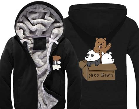 And now presenting to you a hoodie of our favorite cartoon. We Bare Bears Hoodie Men And Women Winter Casual Super ...