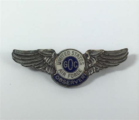 Two Vintage United States Military Pins Air Force Observer Etsy