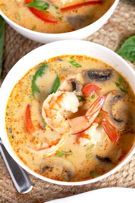 Coconut Curry Soup With Shrimp Lemon Blossoms