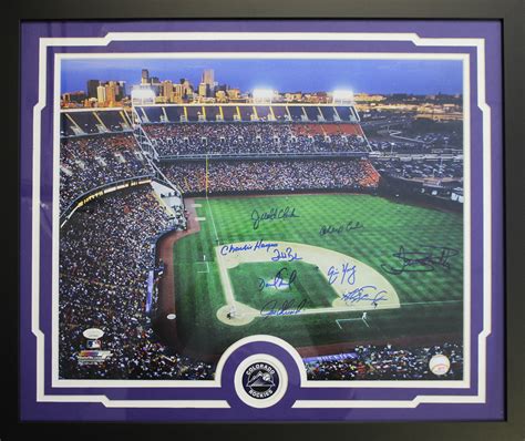 1993 Colorado Rockies Team Autographed Framed 16×20 Photo Jsa Denver