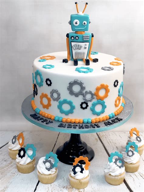 Robots Cake Design Images Robots Birthday Cake Ideas Robot Birthday