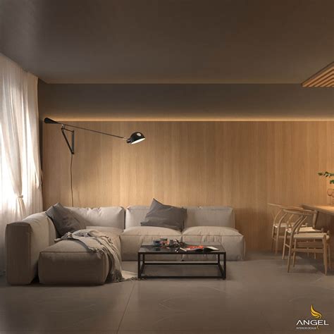 Interior Design Of Warm Color Space And Exquisite Lighting In Wooden