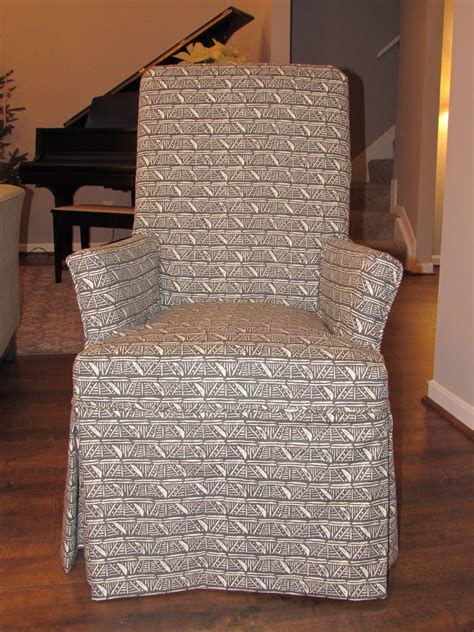 Learn how to sew a parsons chair slipcover for the ikea henriksdal bar stool. Custom Made Slipcovers: Parson Chair with Arms