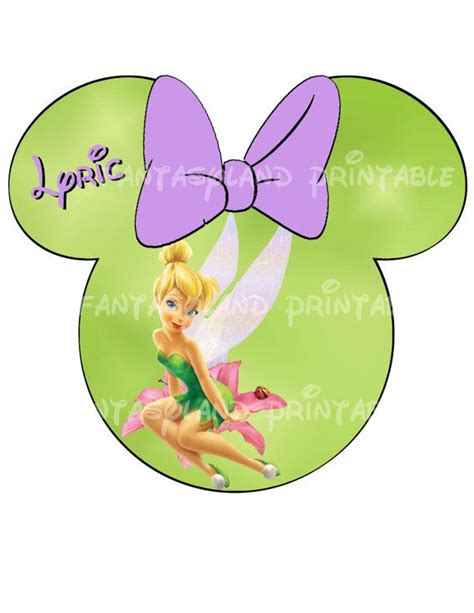 Tinkerbell Minnie Personalized With Your Name Diy Printable Iron