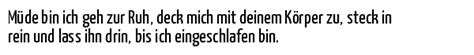 Müde bin ich,geh zur ruh, decke meinen bierbauch zu; SMS-Sprüche: "Müde bin ich geh zur Ruh, deck mic..." auf ...