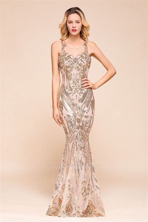 Amazing Illusion Sequins Tulle Mermaid Prom Dress Prom Dress Cocosbride