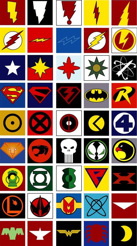 Image Result For Super Hero Symbols Drawing Cartoon Characters Cartoon