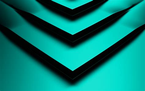 Download Wallpapers Turquoise 3d Arrow 4k Creative Geometric Shapes