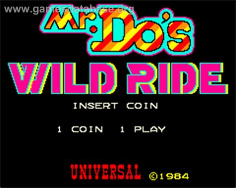 Mr Dos Wild Ride Arcade Artwork Title Screen