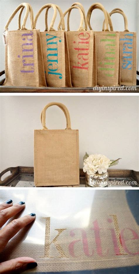 Give with a unique flair and create personalized gift bags through for your party. DIY Bachelorette Party Favor Bags by Dinah Wulf | Burlap ...