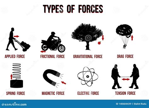 Types Of Forces Chart Cartoon Vector 140684439