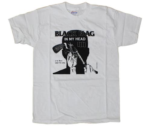 Black Flag In My Head On A White Shirt