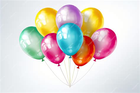 Premium Ai Image Multicolored Helium Balloons For Parties And