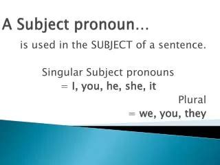 Ppt Subject Possessive Pronoun Adjective Powerpoint Presentation Free Download Id