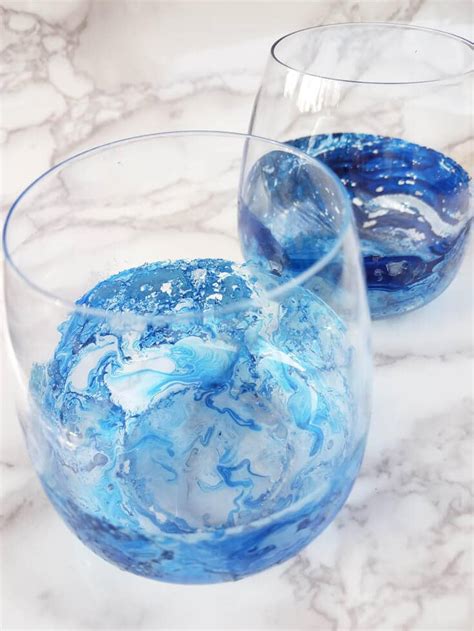 If you're looking for a clear coat, you could always use a salad bowl finish which is essentially a wiping varnish, but it's guaranteed to be food safe. DIY Marbleized Wine Glasses with Spray Paint: 10 Minute Craft