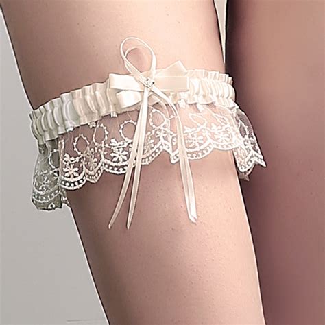 Jonnafe Ivory Lace Bridal Sexy Garter Wedding Accessories Leg Garters