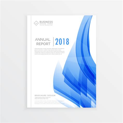 Business Annual Report Cover Page Template In A4 Print Size With