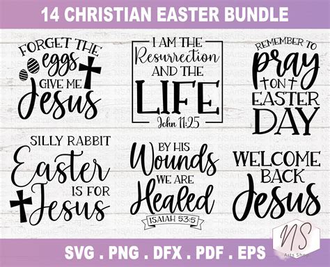 Christian Easter Svg Bundle Easter Svg Christian Svg Bunny Etsy