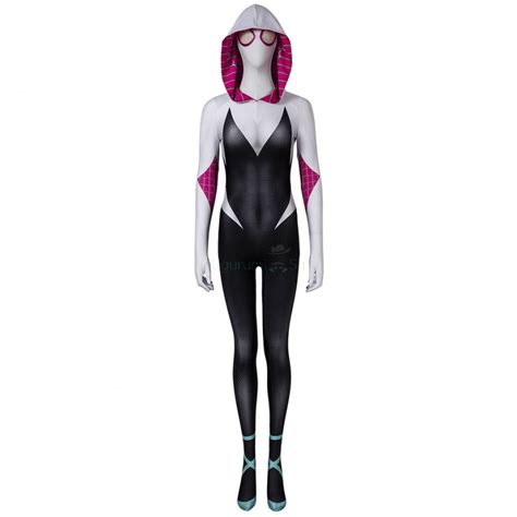 Spider Gwen Jumpsuit Spider Man Into The Spider Verse Cosplay Costume