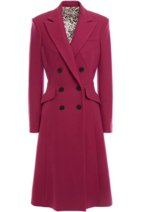 Shop On Sale Double Breasted Wool Blend Felt Coat Browse Other Discount Designer Long Coat