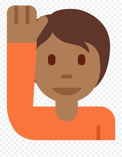 Medium Human Skin Color Emojicrossed Arms Emoji With Black Hair