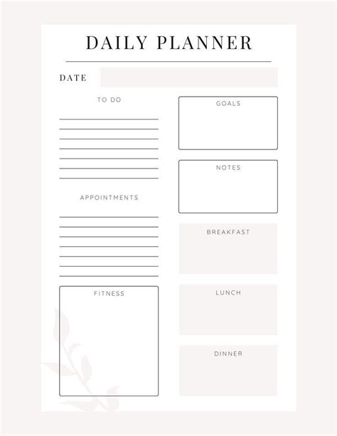 Aesthetic Printable Daily Planner Daily Planner Pages Daily Planner