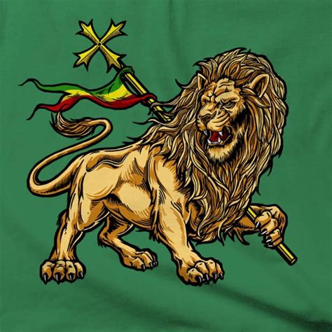 Rasta Flag T Shirt Rastafari Art Lion Of Judah Rasta Art