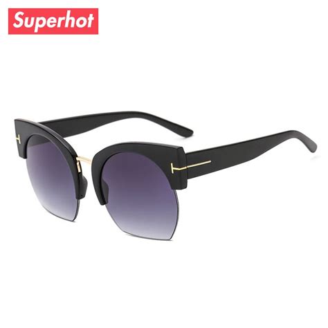 superhot eyewear 2018 half frame sunglasses men women semi rimless sun glasses brand designer