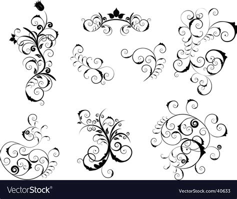 Are you searching for victorian png images or vector? Set of Victorian design elements Royalty Free Vector Image