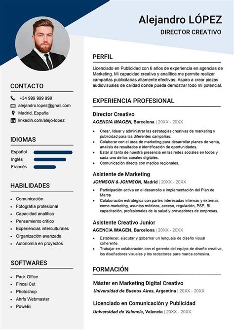 Curriculum Vitae Cv Ejemplos 2023 Para Rellenar Reverasite