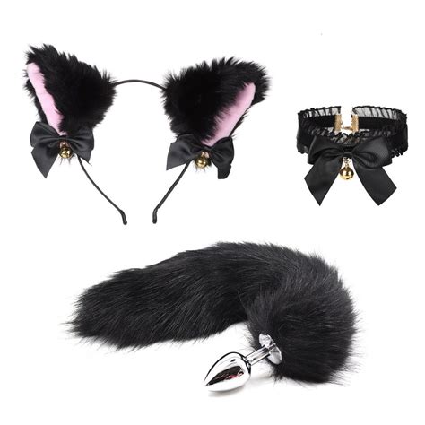 Bondage Anal Toys Sex Tail Butt Plug Y Pluxh Cat Ear Band De 3502