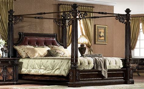 When wood filler is completely dry, sand the project in the direction of the wood grain with 120 grit sandpaper. King Size Canopy Bed Frames | Queen size canopy bed, King ...