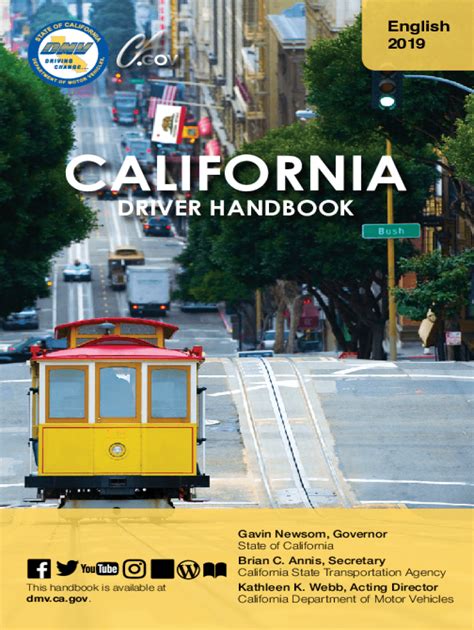 Fillable Online English 2019 California Driver Handbook Dmv Practice