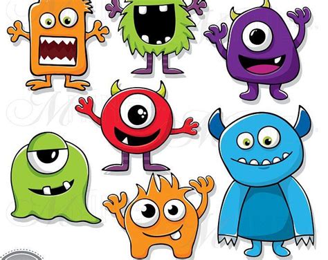Silly Monsters Clip Art Monster Clipart Downloads Monster Party