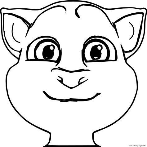 Print Face Of Talking Tom Coloring Pages Sports Coloring Pages Dog
