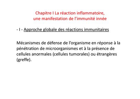 La Réaction Inflammatoire Cours 2 Alloschool