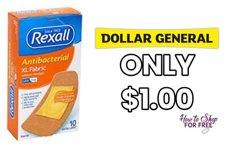 Rexall Bandages Only 1 At Dollar General How To Shop For Free