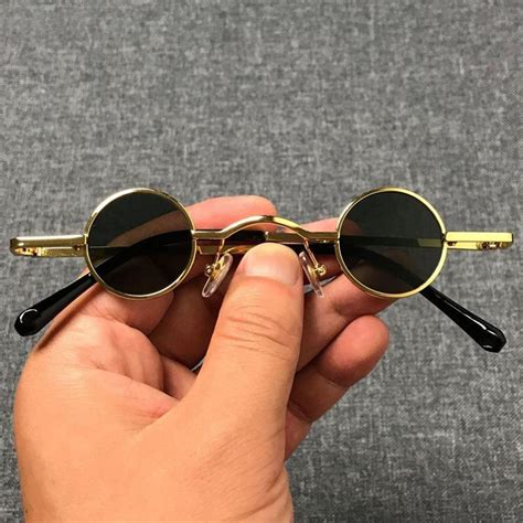 cheap retro mini sunglasses round men metal frame small round framed sun glasses popular color