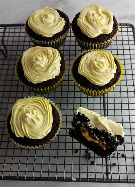 Peanut Butter Filled Chocolate Cupcakes Keto Low Carb Sugar Free