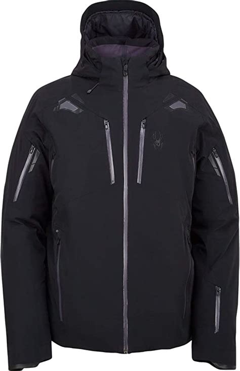 Spyder Pinnacle Gore Tex Insulated Ski Jacket Mens Black Clothing Shoes And Jewelry