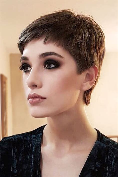 Short Brown Pixie Cuts