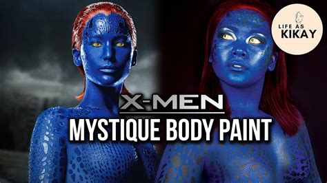 Mystique From XMen Makeup And Body Paint Halloween Makeup 2020 YouTube