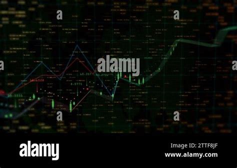 Table And Bar Graph Of Stock Chart Exchange Market Indices Animation