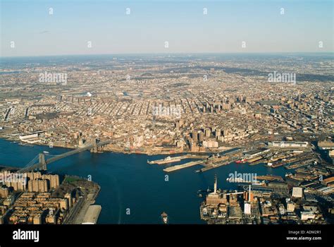 Aerial Photograph Of The East River Brooklyn Nyc And Queens New York