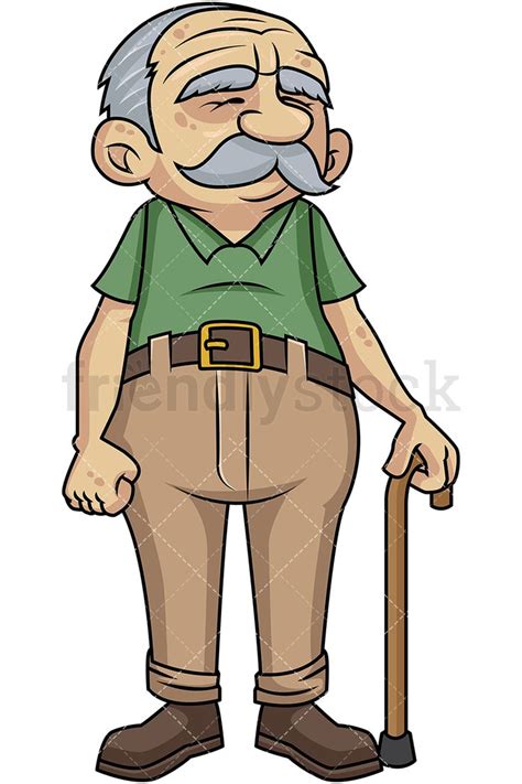 Loveable Old Man With Walking Stick In 2020 Old Man