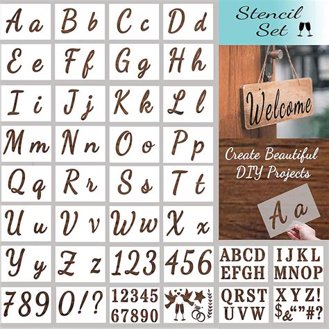 Buy Kastwave Letter Stencils For Painting On Wood Alphabet Stencils