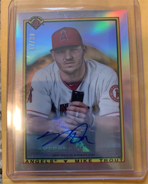 Hit This Mike Trout Auto 30 Love The 2020 Bowman Set I Was In